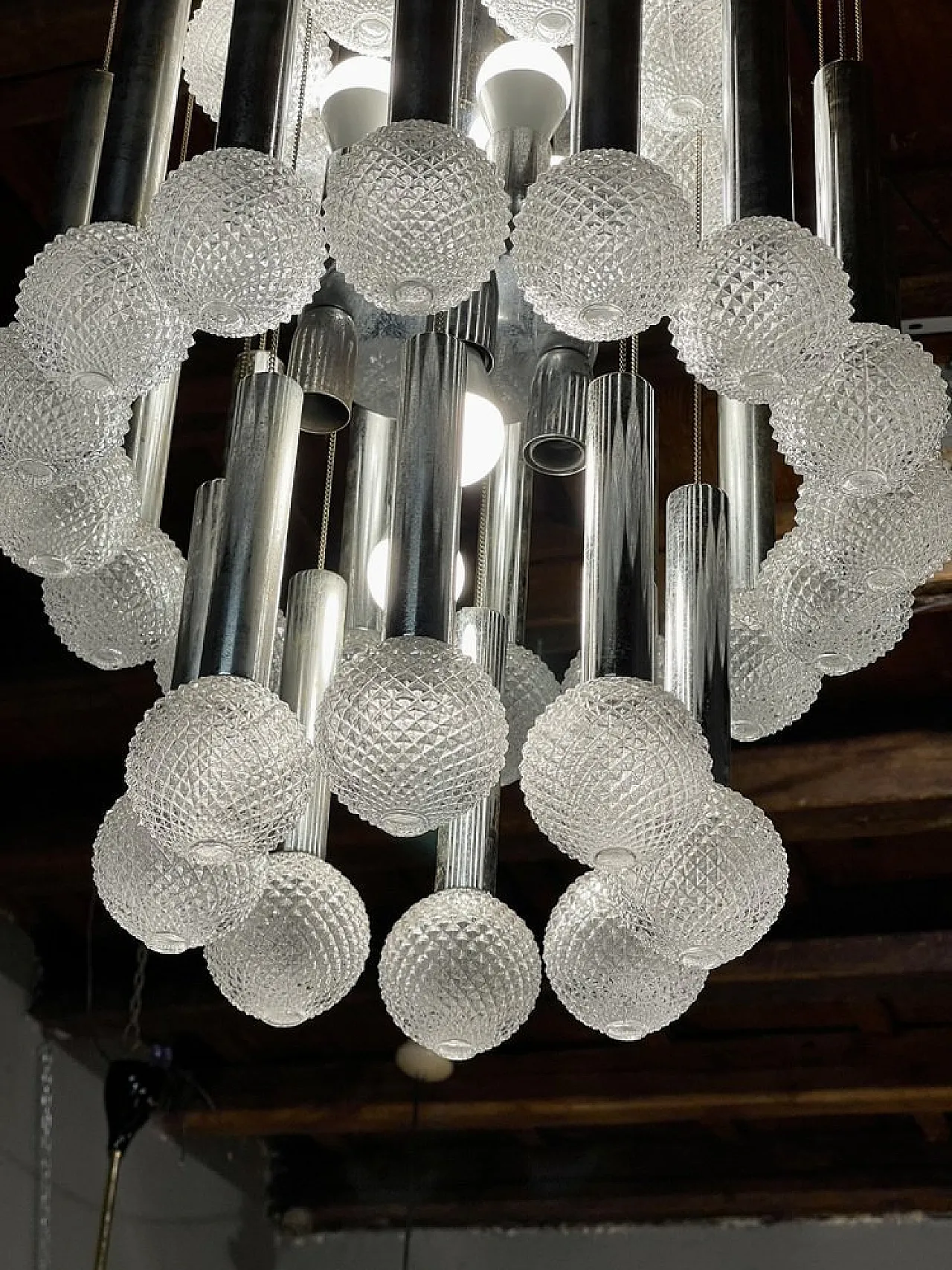 Chandelier by Gaetano Sciolari, 1970s 1