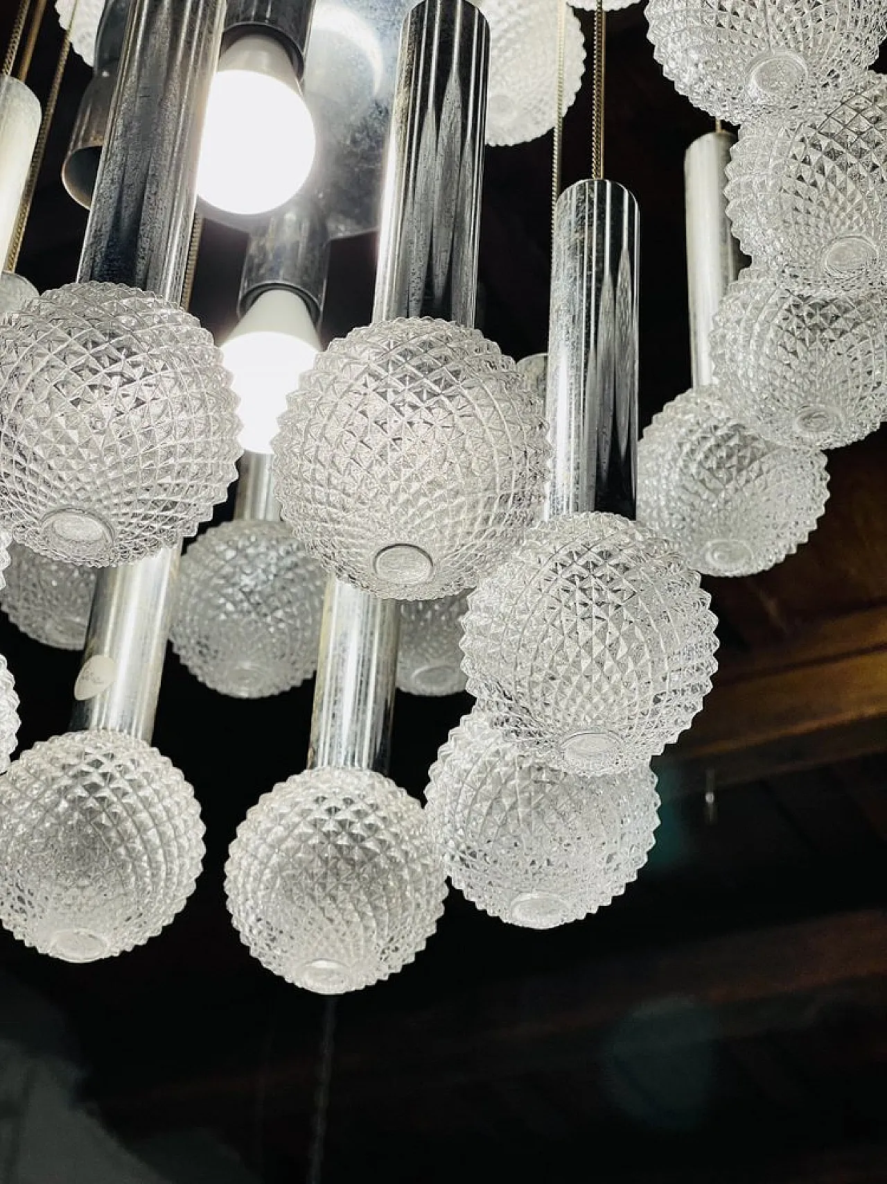 Chandelier by Gaetano Sciolari, 1970s 5