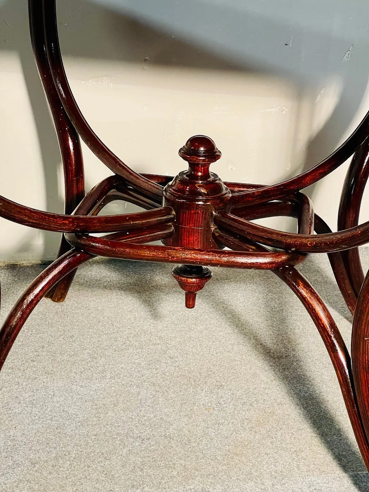 Game table with carved base by Michael Thonet for Thonet, before 1890 2