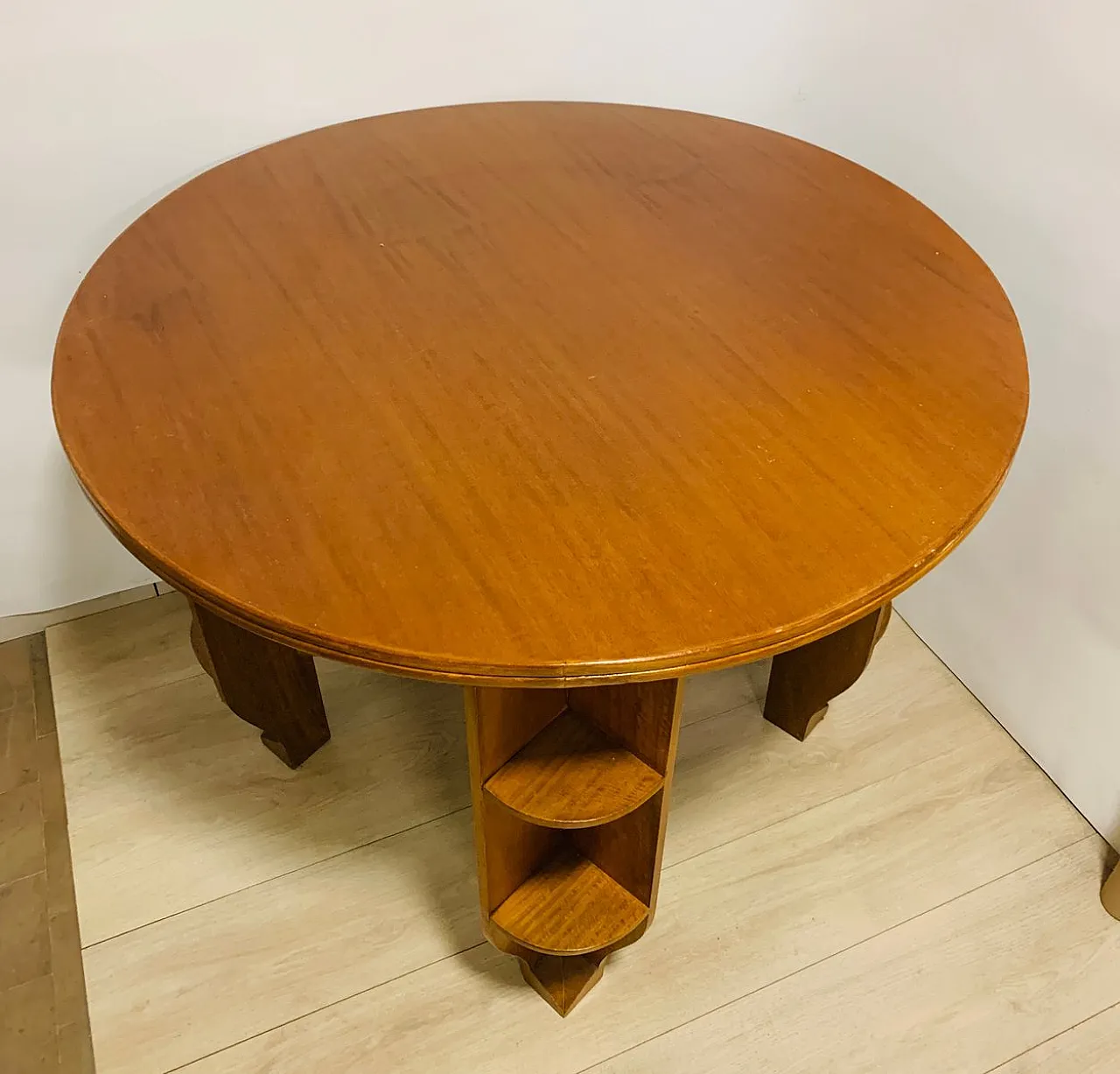 Art Deco teak game table, Italy, 1930s 1