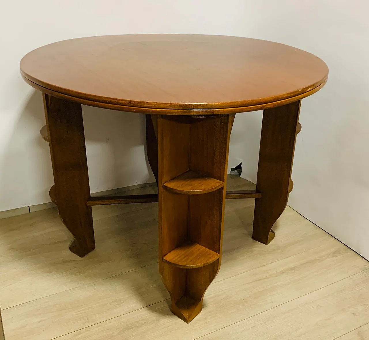 Art Deco teak game table, Italy, 1930s 3
