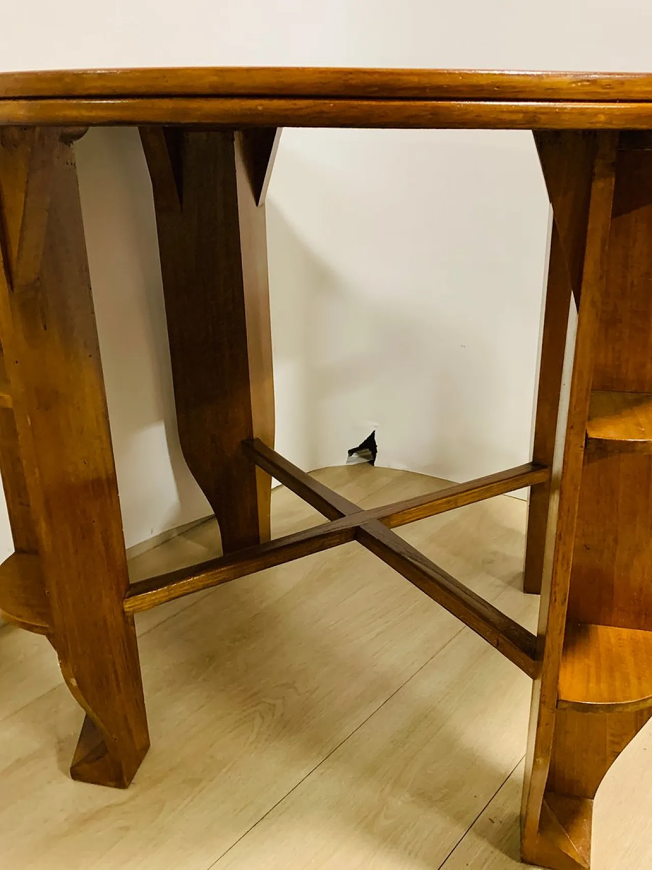 Art Deco teak game table, Italy, 1930s 4