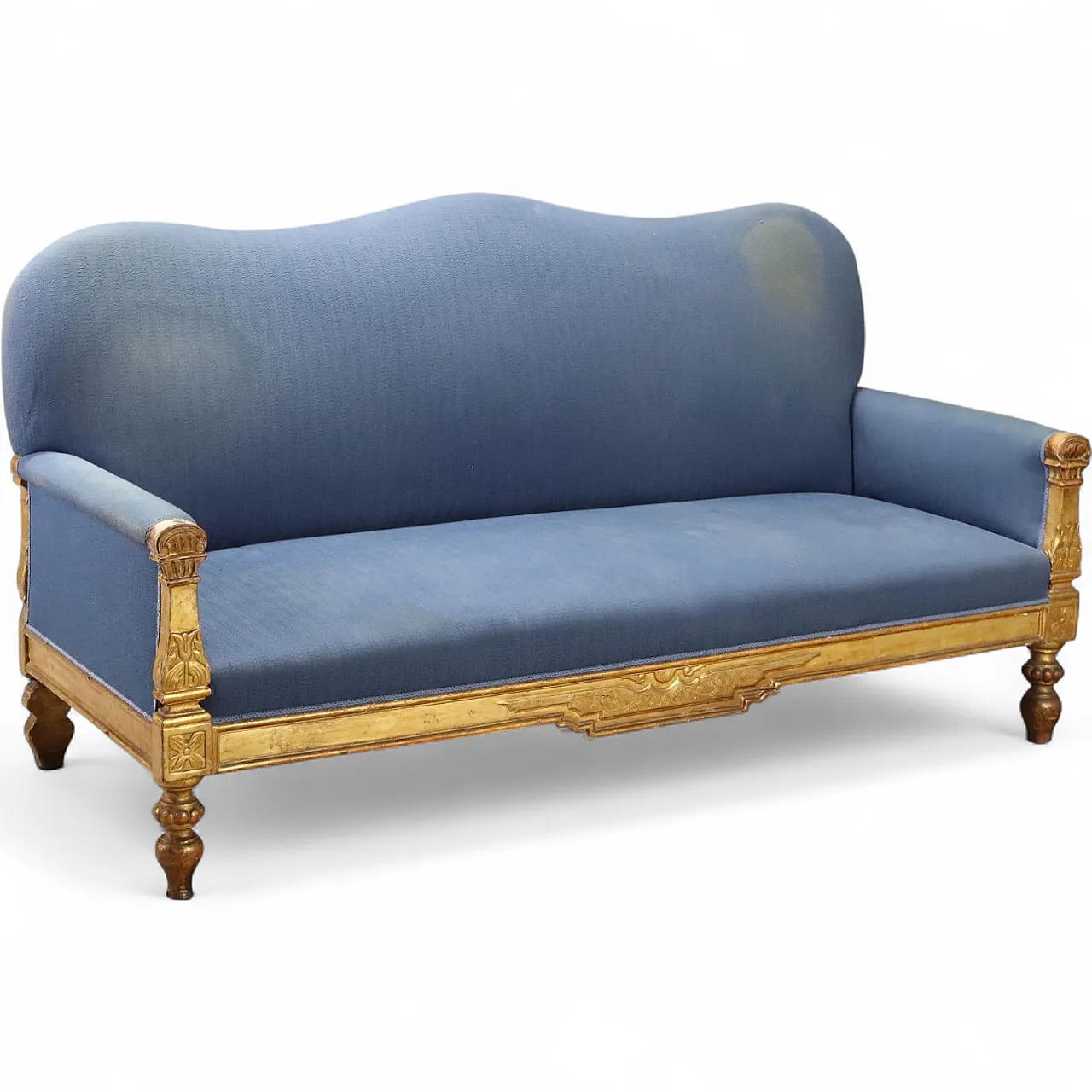 Carved and gilded walnut sofa, 18th century 11