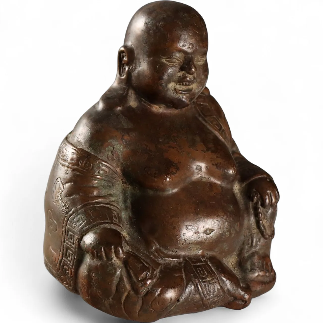 Immortal Monk Budai bronze sculpture, 20th century 9