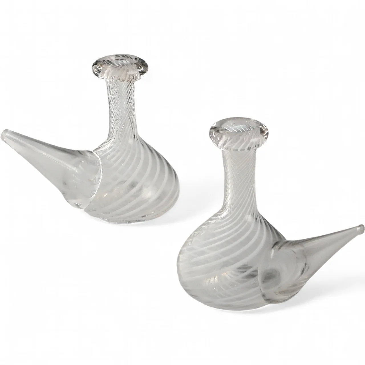 Glass oil and vinegar cruets from Murano Manufacture, 20th century 7