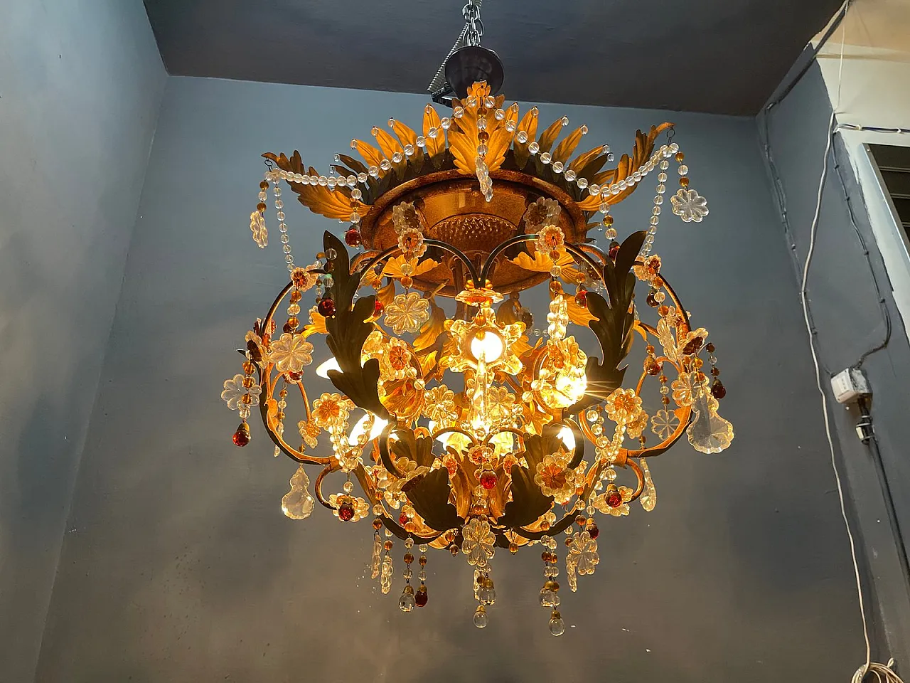 Murano glass chandelier, Italy, 1960s 5