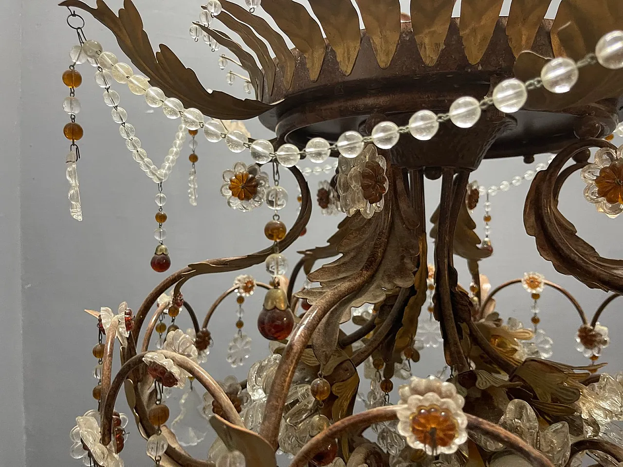 Murano glass chandelier, Italy, 1960s 8