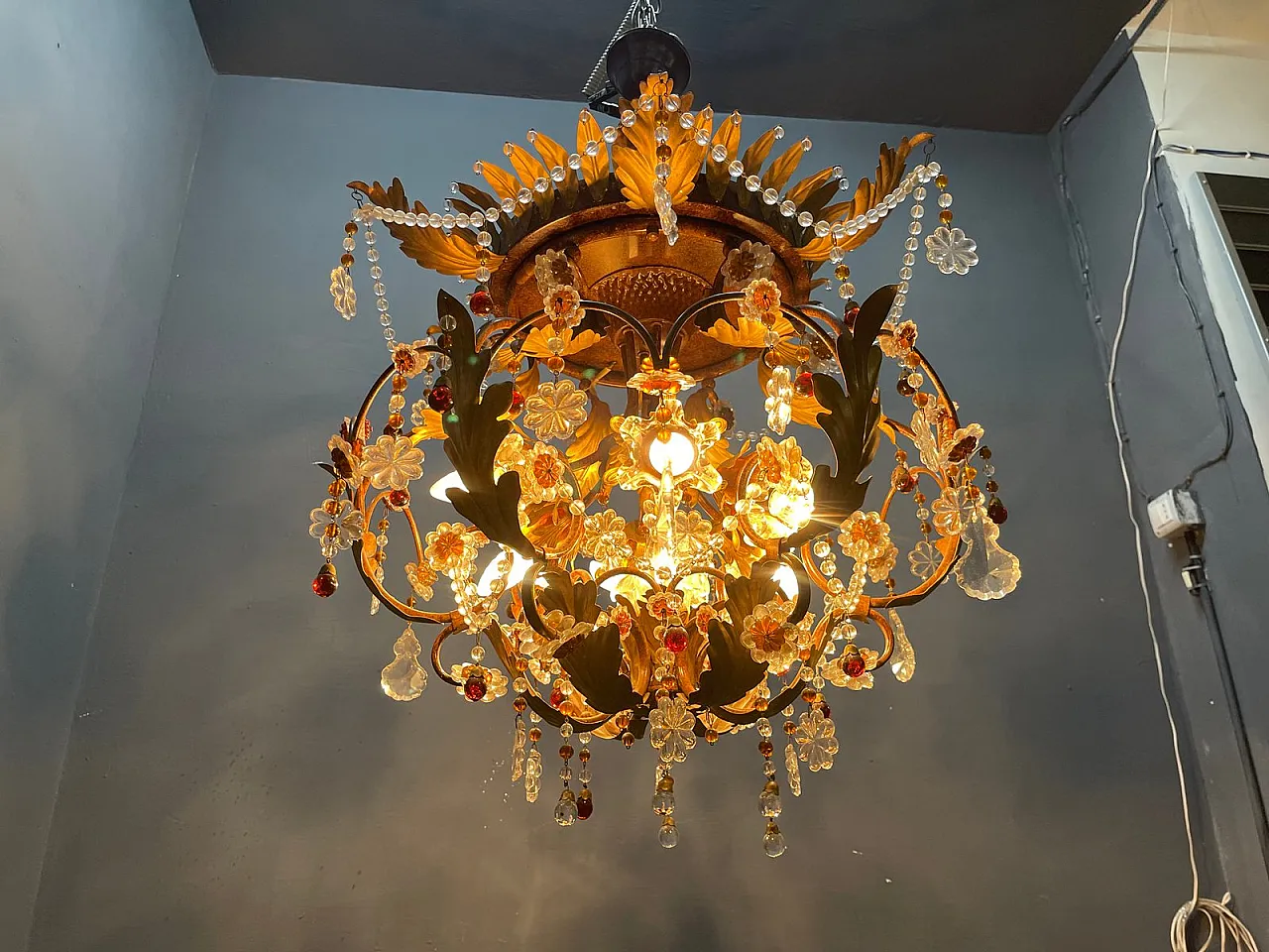 Murano glass chandelier, Italy, 1960s 10