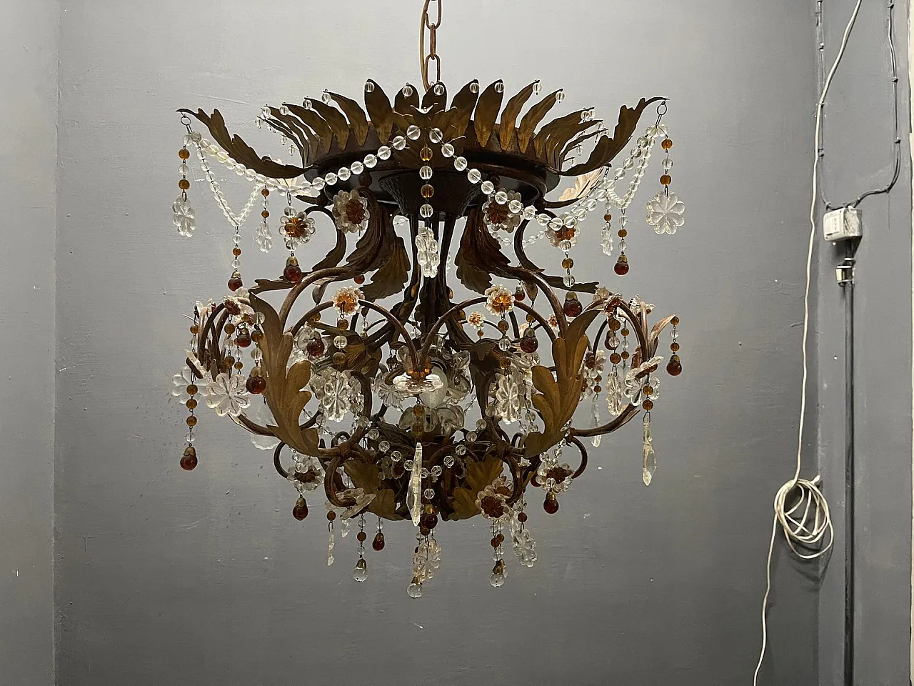 Murano glass chandelier, Italy, 1960s 11