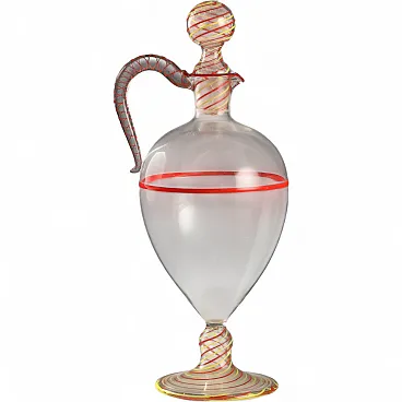 Blown glass decanter Manufactured in Murano, 20th century