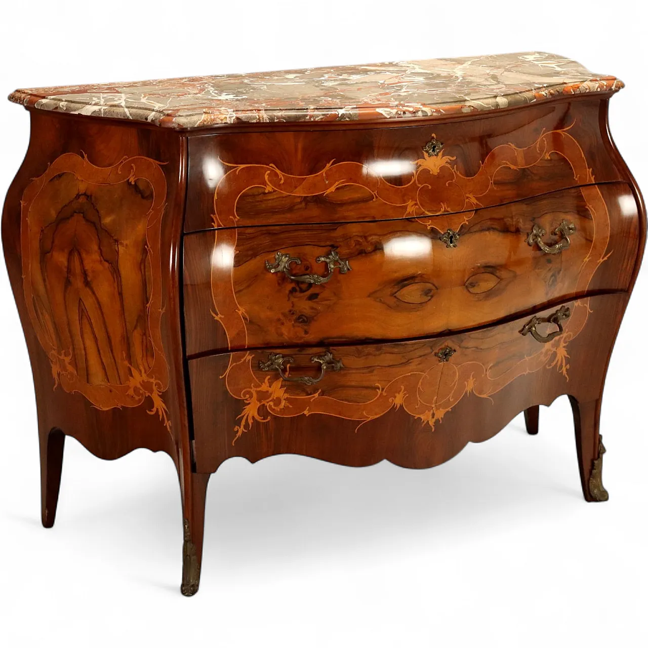 Chest of drawers in Lombard Baroque style, 20th century 10