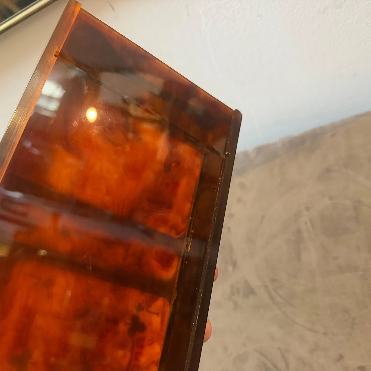 Faux tortoiseshell lucite games box by Renzo Romagnoli, 1970s 12