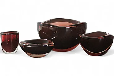 4 Glass Selena bowl by Sven Palmqvist for Orrefors, 1950s