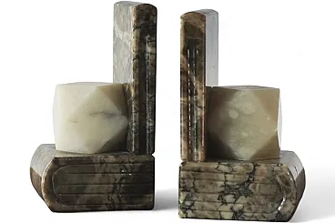 Pair of alabaster bookends, 1970s