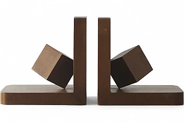 Pair of Mid-Century Modern wooden bookends, 1950s