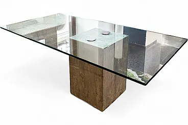 Dining table by Sergio and Giorgio Saporiti for Saporiti Italia, 1970s