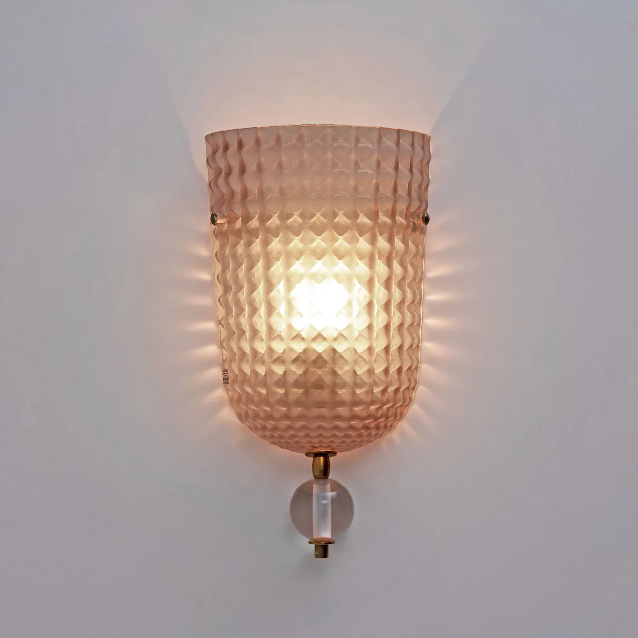 Pair of Italian Murano glass wall lamps in Art Deco style, 2000s 4