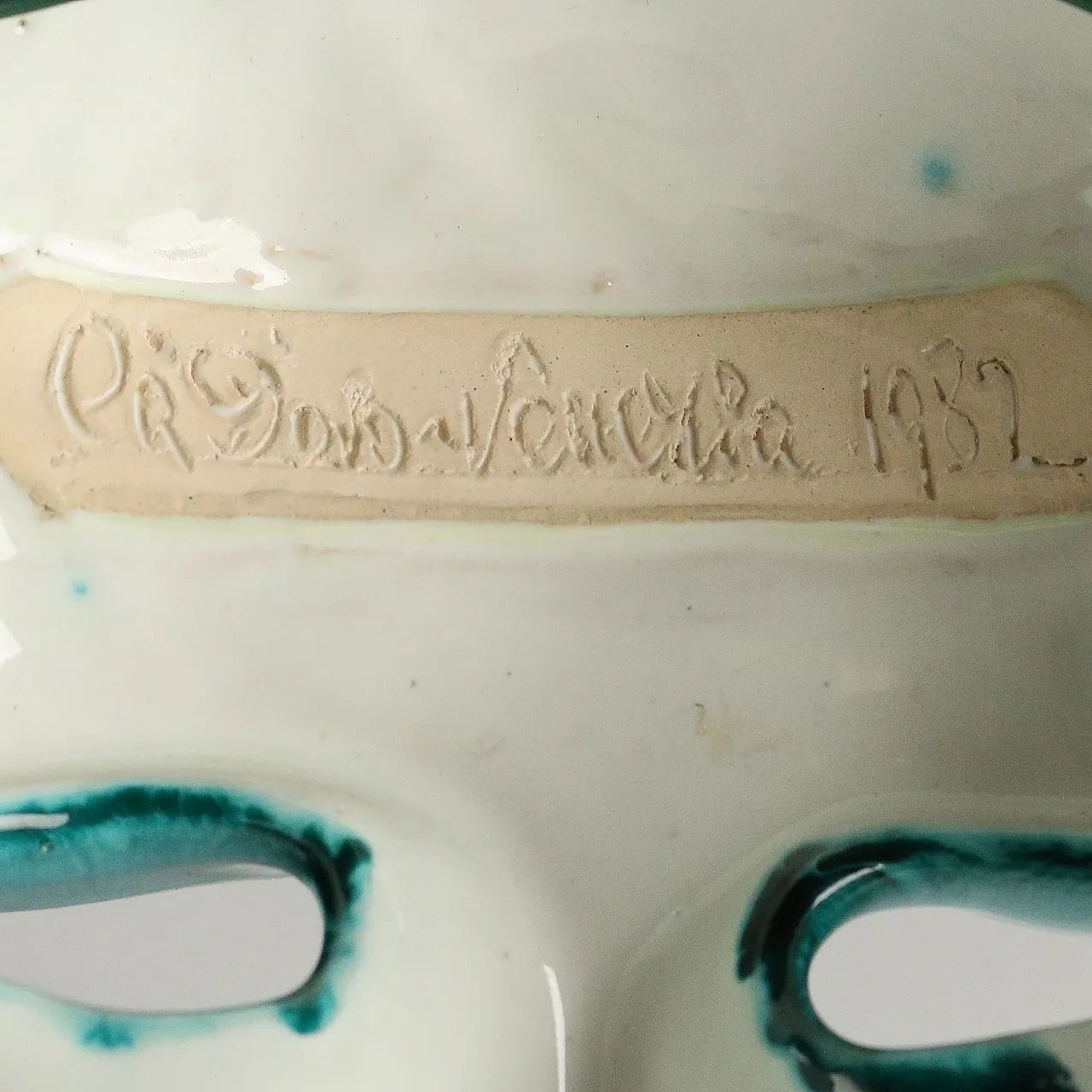 Coppia di maschere teatrali in ceramica, Cà D'oro, '900 8