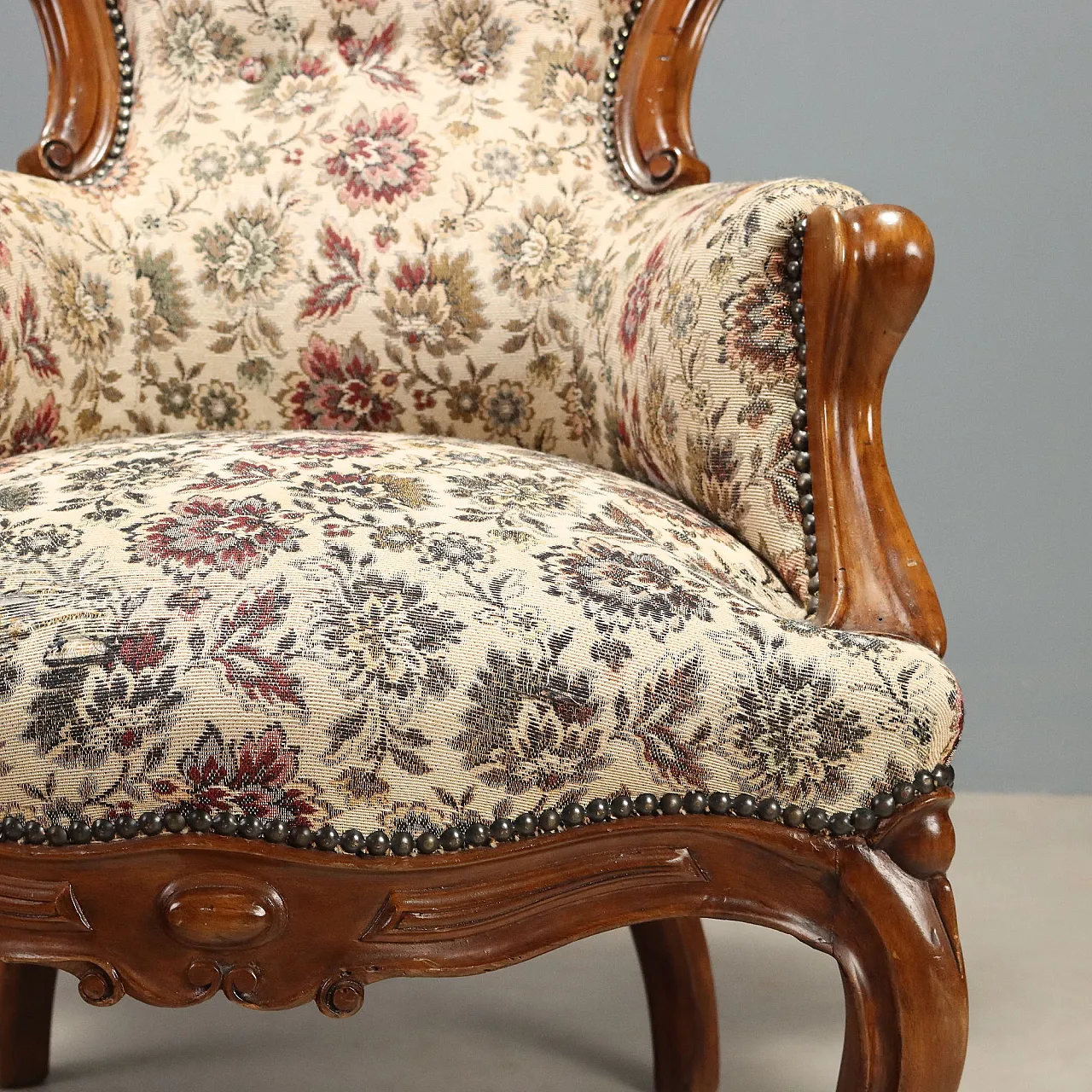 Louis Philippe walnut bergere, 19th century 5