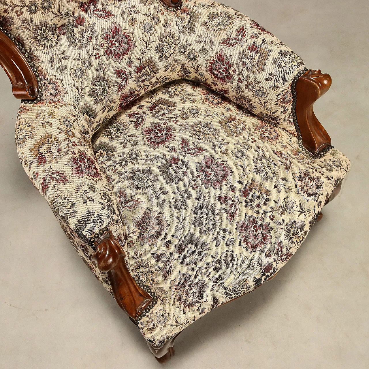 Louis Philippe walnut bergere, 19th century 8