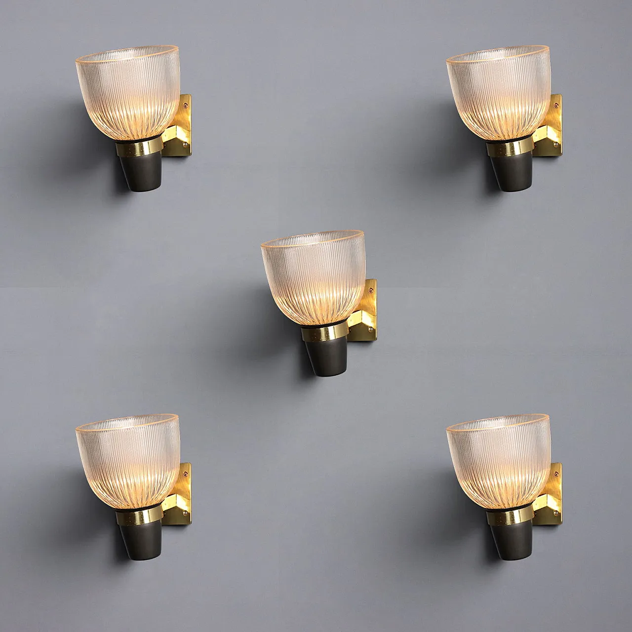 5 Lamps in the style of Ignazio Gardella, mid-20th century 1
