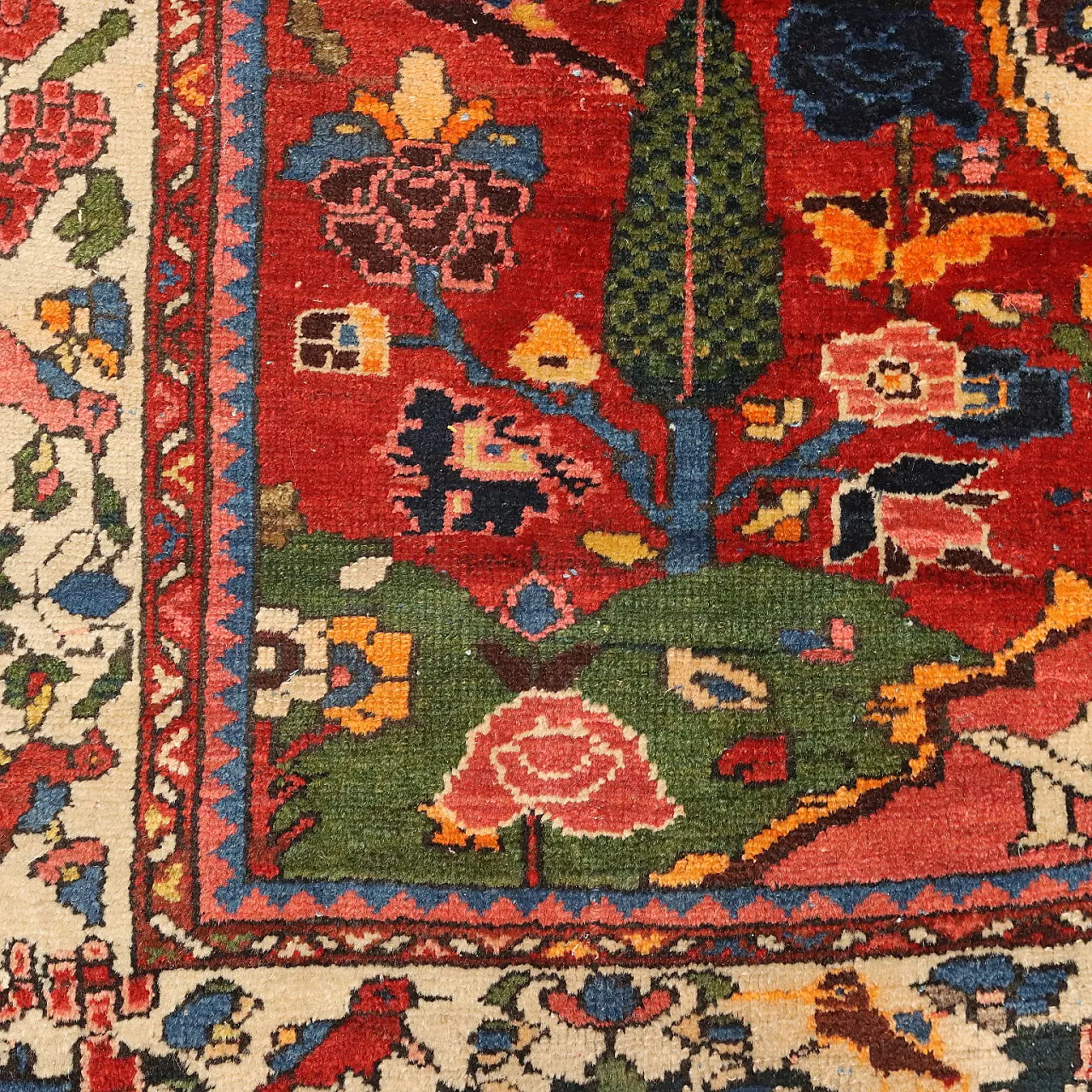 Bakhtiary rug in cotton and wool, 20th century 6