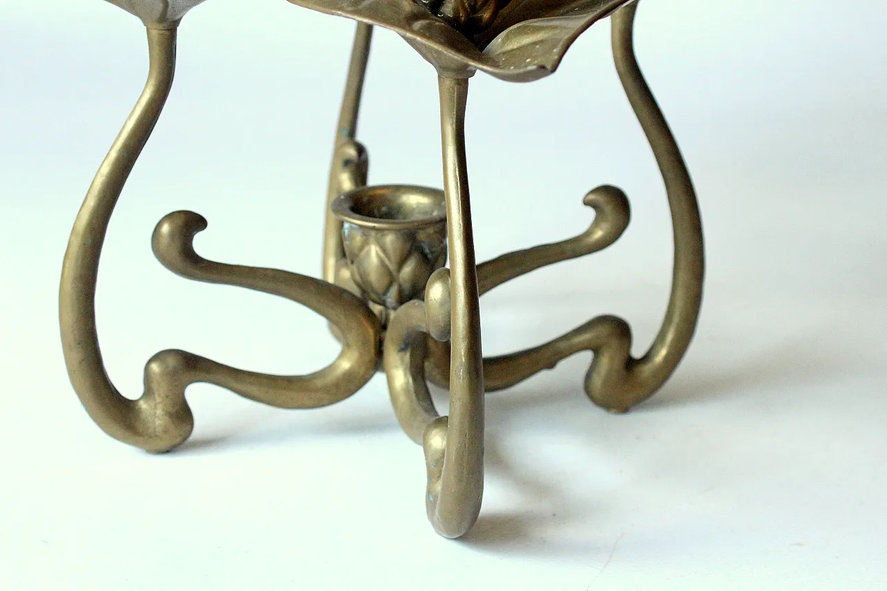 Solid brass candle holder 4 arms - advent wreath 6