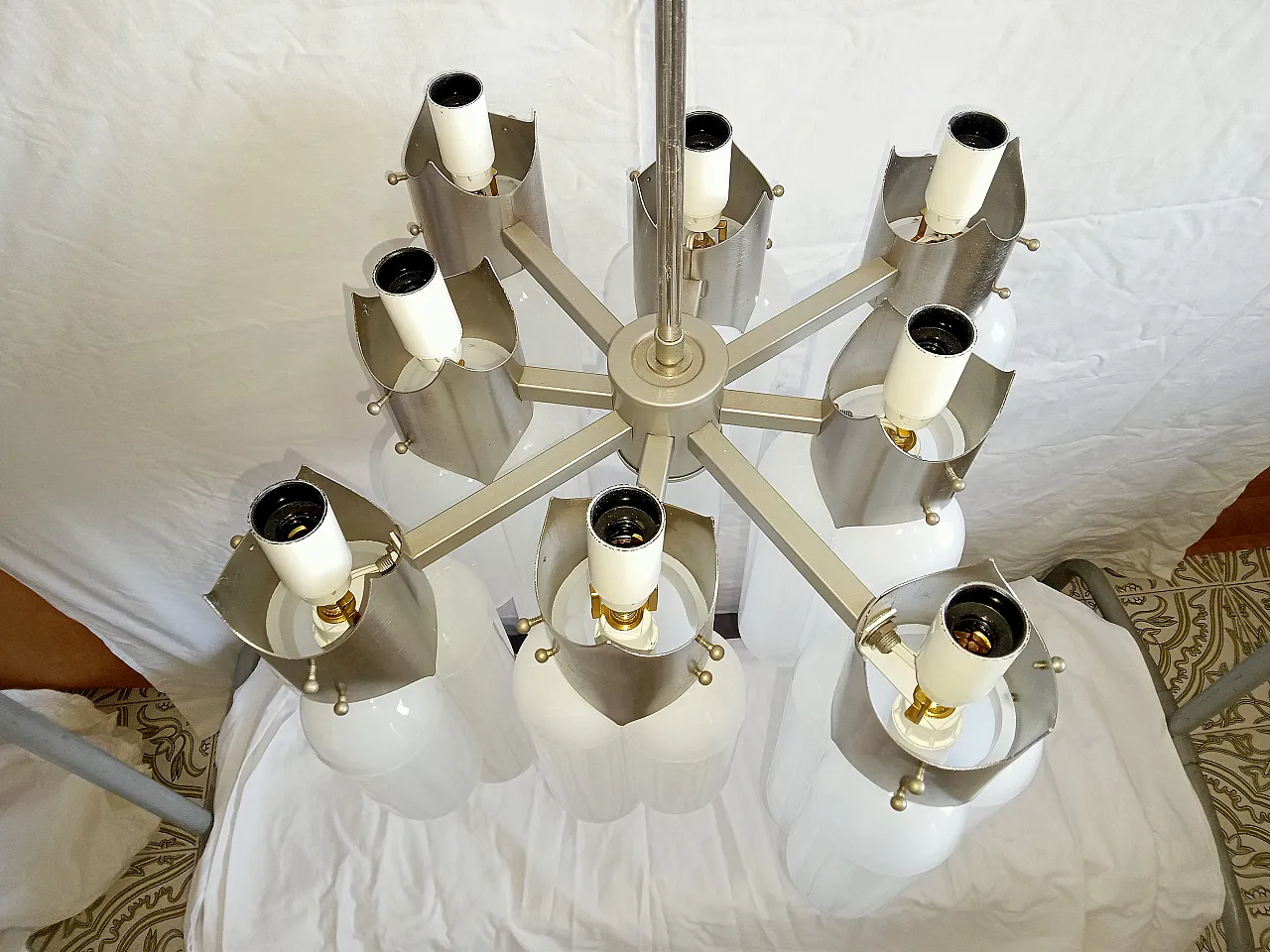 Torpedo Chandelier by Carlo Nason, 70s 4