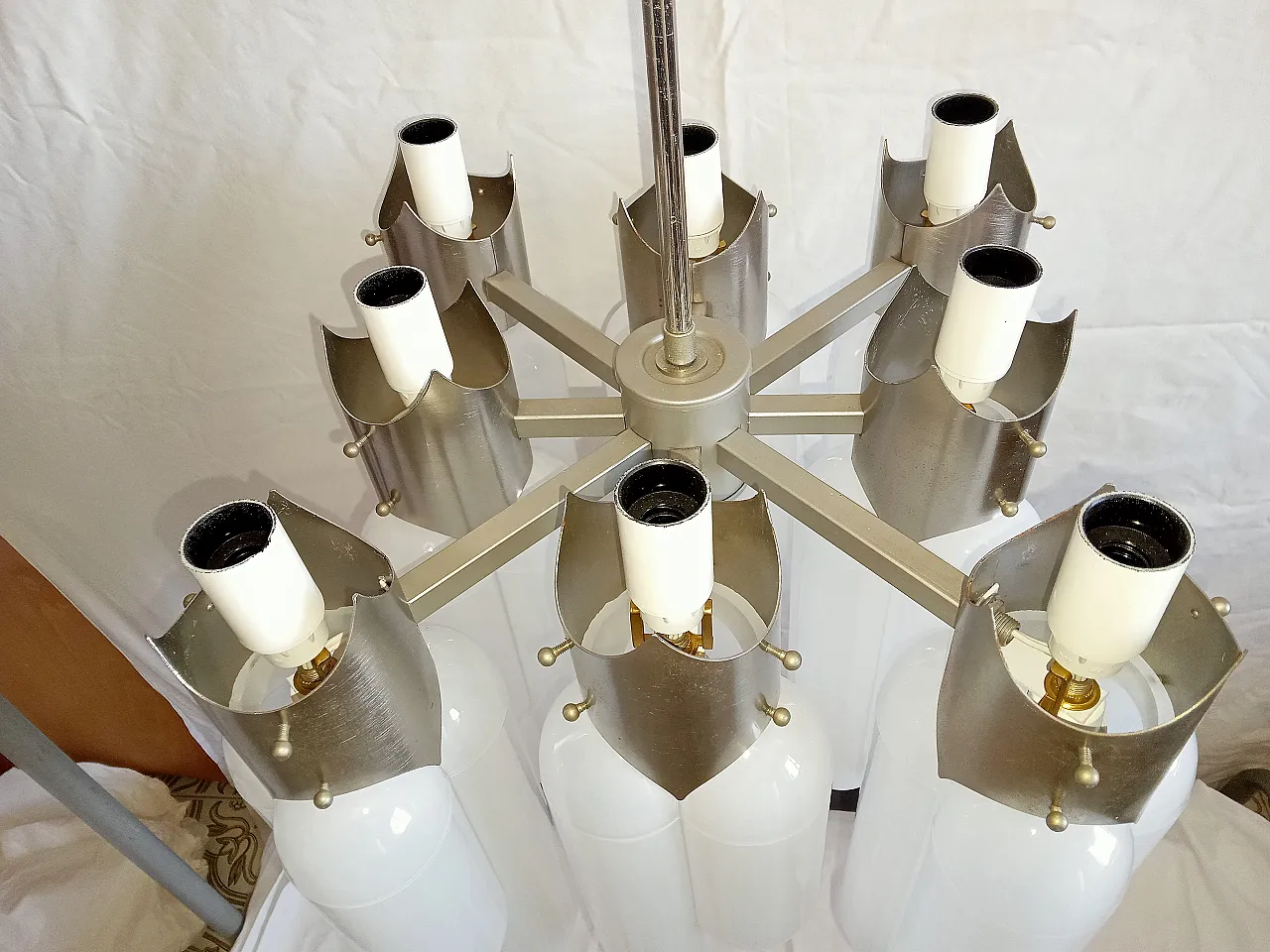 Torpedo Chandelier by Carlo Nason, 70s 7