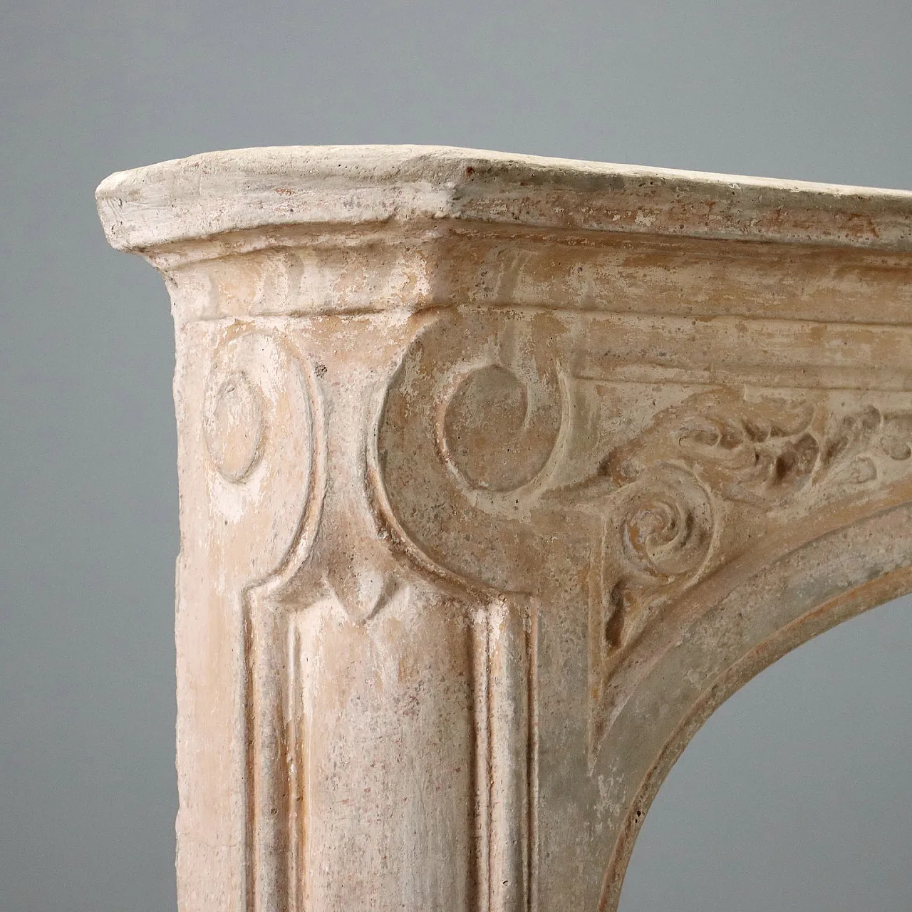 Cement graniglia fireplace, 20th Century 4