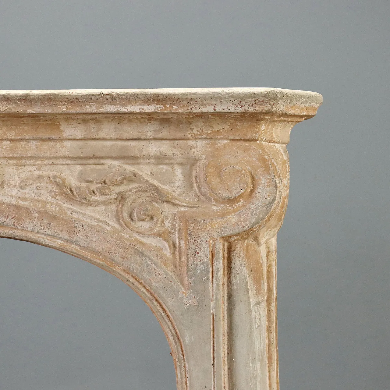 Cement graniglia fireplace, 20th Century 6
