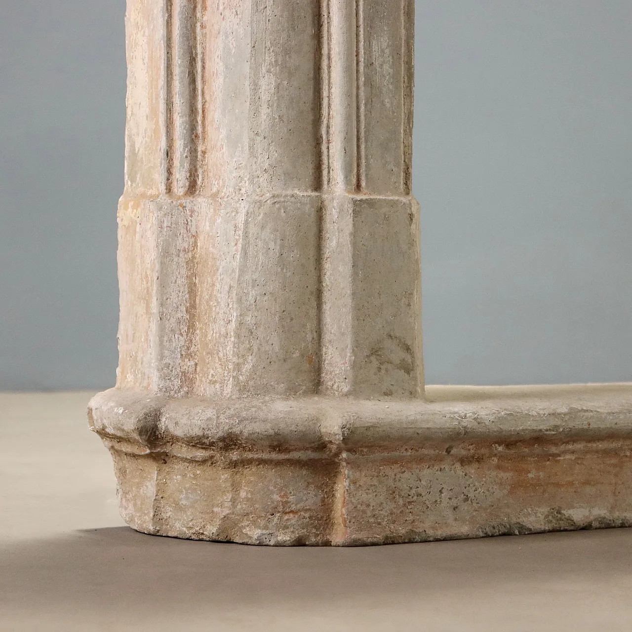 Cement graniglia fireplace, 20th Century 7