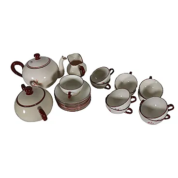 Tea set by Richard Ginori San Cristoforo, 1930s