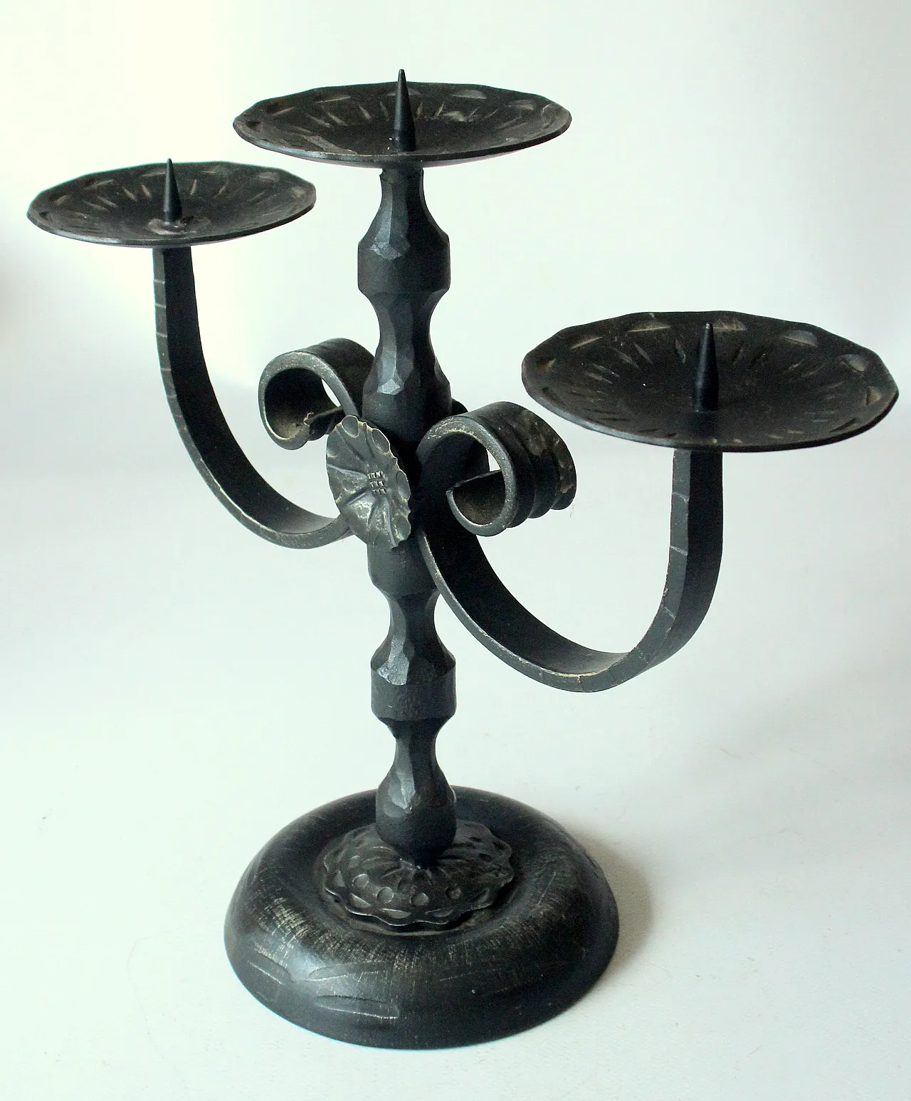1950s - Handmade wrought iron candle holder bei Heibi/Germany 2