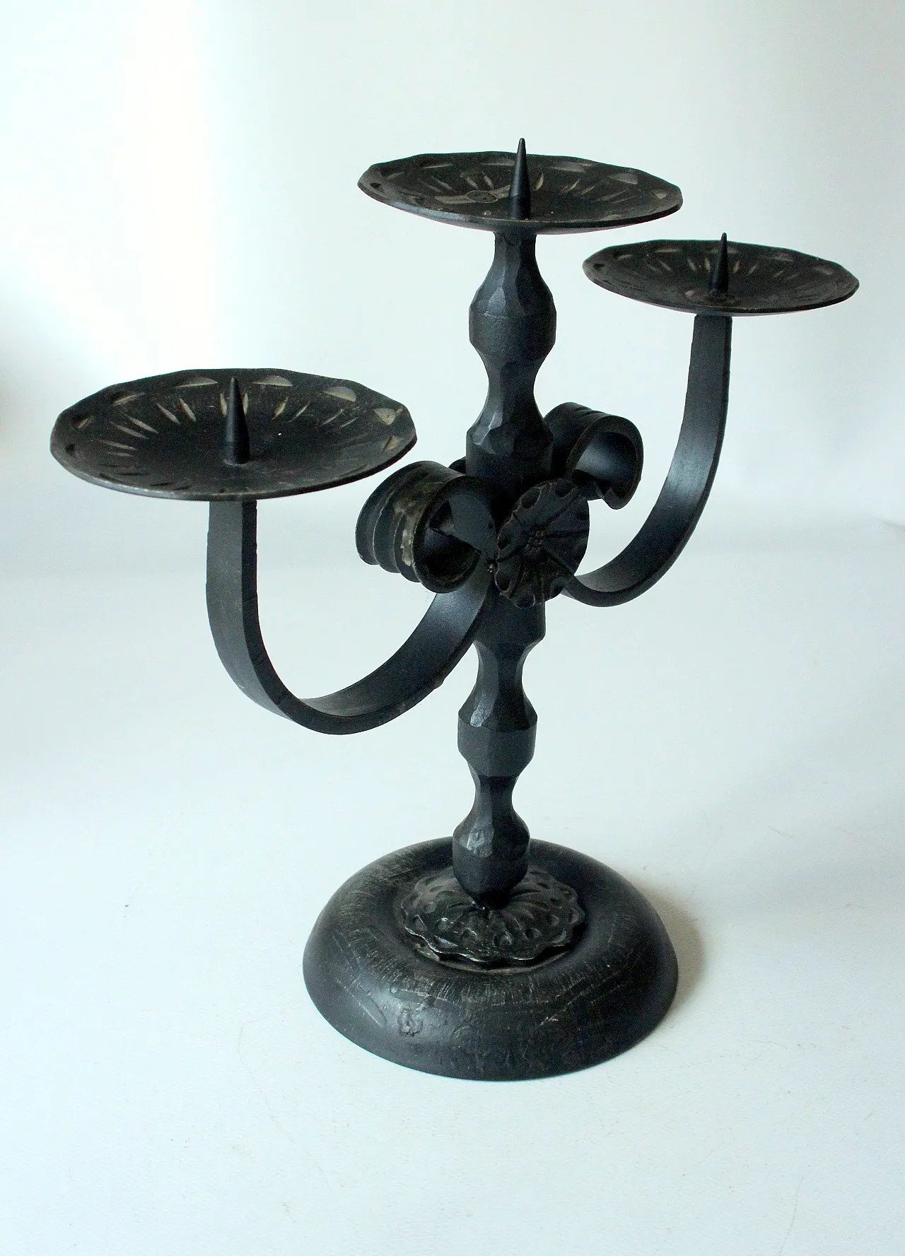 1950s - Handmade wrought iron candle holder bei Heibi/Germany 3
