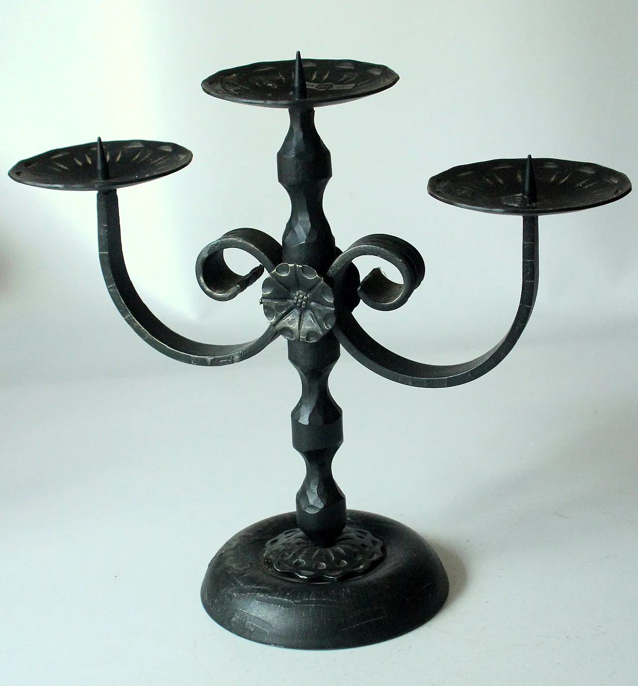 1950s - Handmade wrought iron candle holder bei Heibi/Germany 4