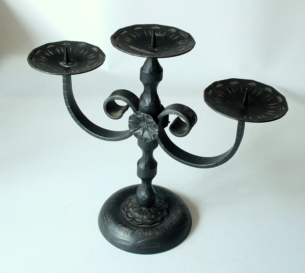 1950s - Handmade wrought iron candle holder bei Heibi/Germany 5