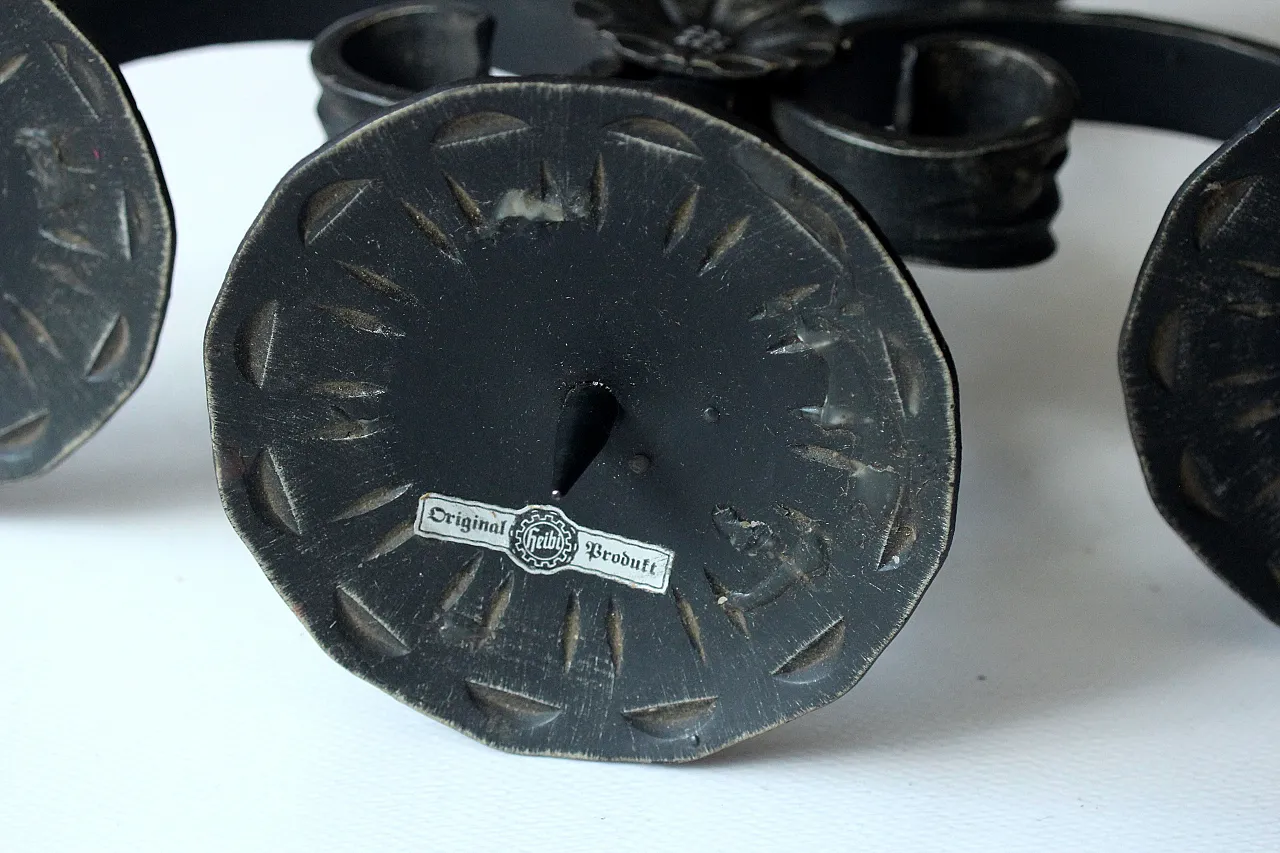 1950s - Handmade wrought iron candle holder bei Heibi/Germany 8