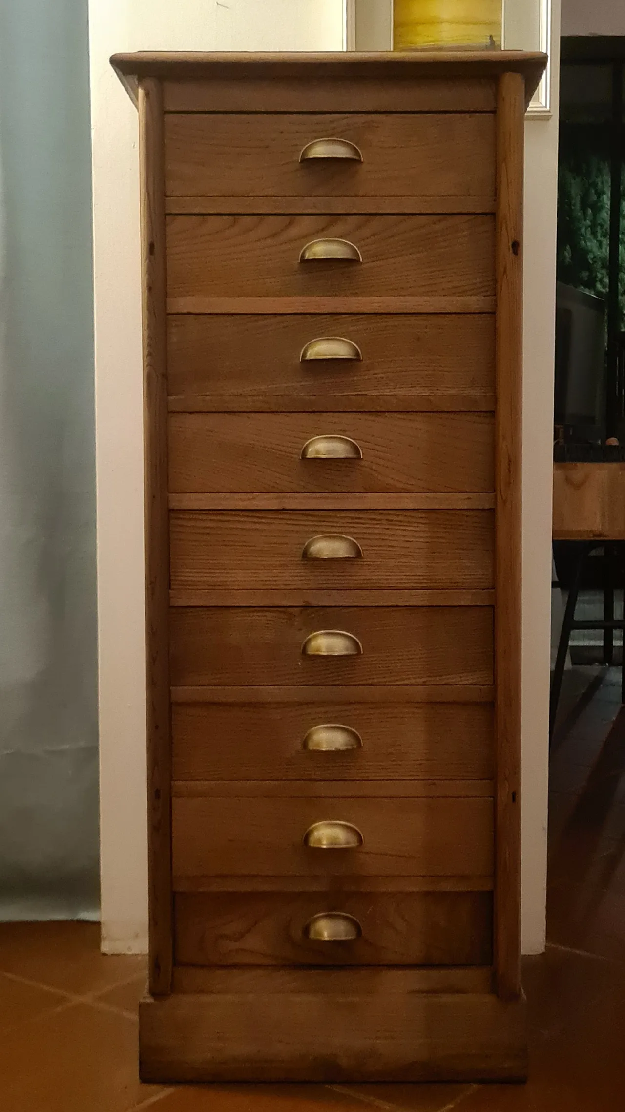 Solid Wood Filing Cabinet with drawers, 1930s 8