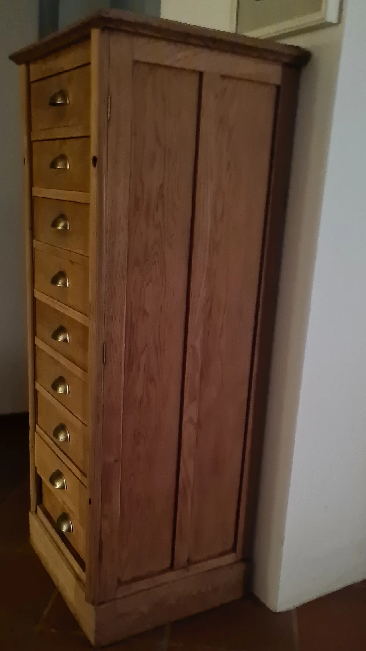 Solid Wood Filing Cabinet with drawers, 1930s 9