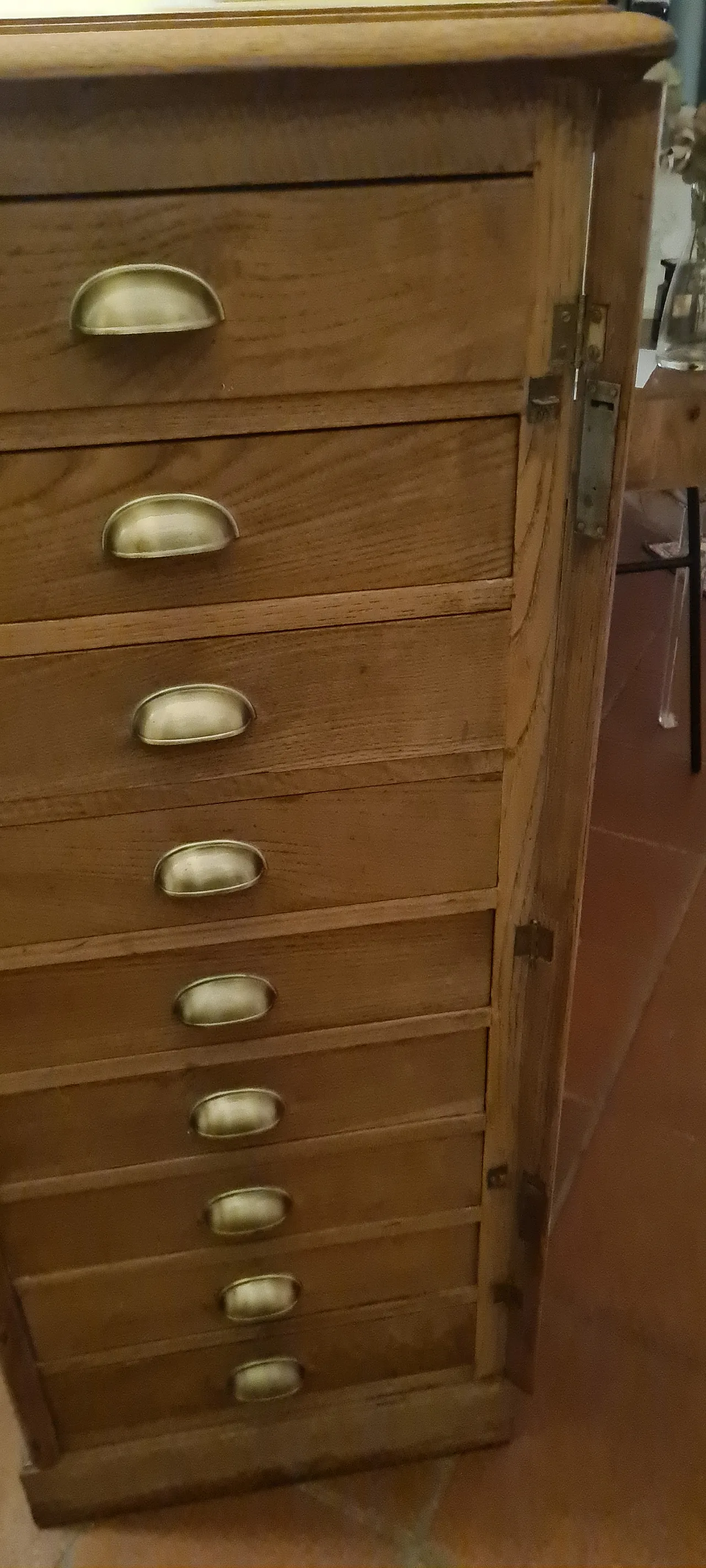 Solid Wood Filing Cabinet with drawers, 1930s 14