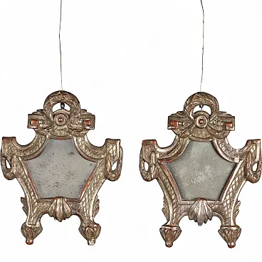 Coppia di cartagloria Neoclassiche in legno intagliato, '700