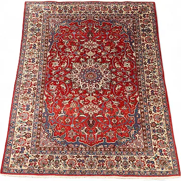 Tappeto Isfahan in cotone e lana, '900