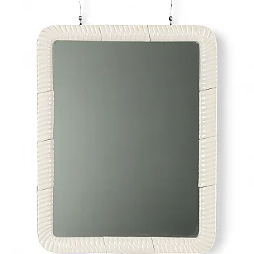 Specchio con cornice in ceramica, fine '900