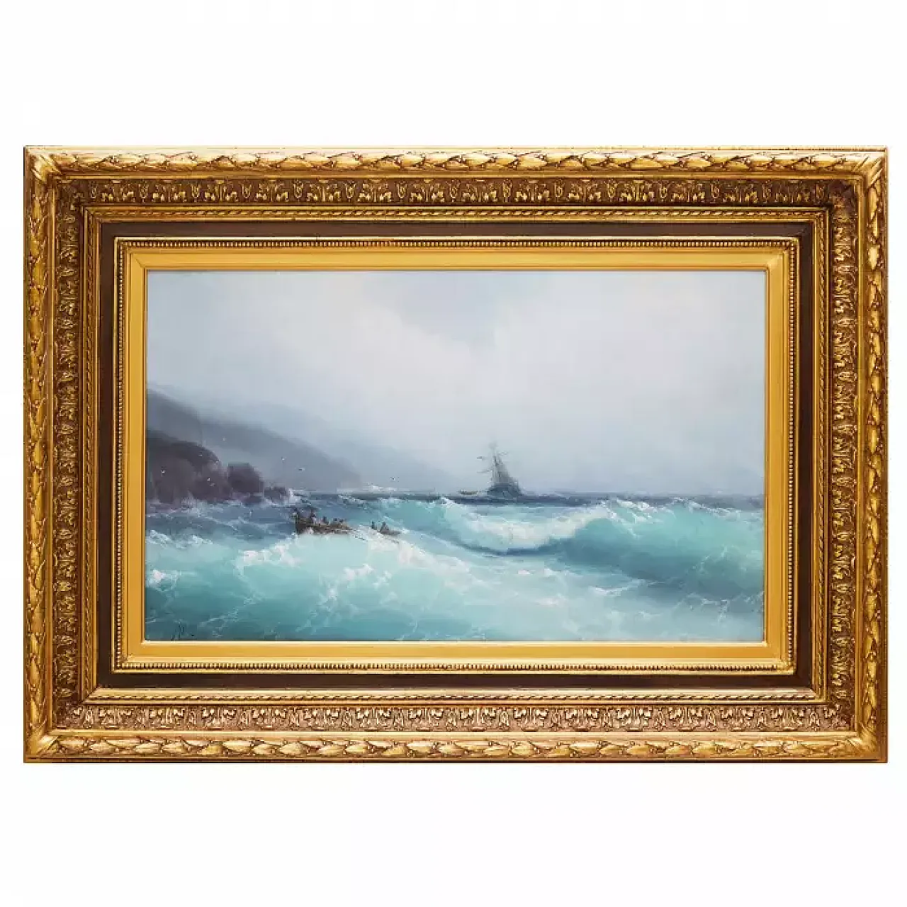 Marinism, Stormy Sea, by Kharlampiy Dmitrievich Kostandi, 20th century 1