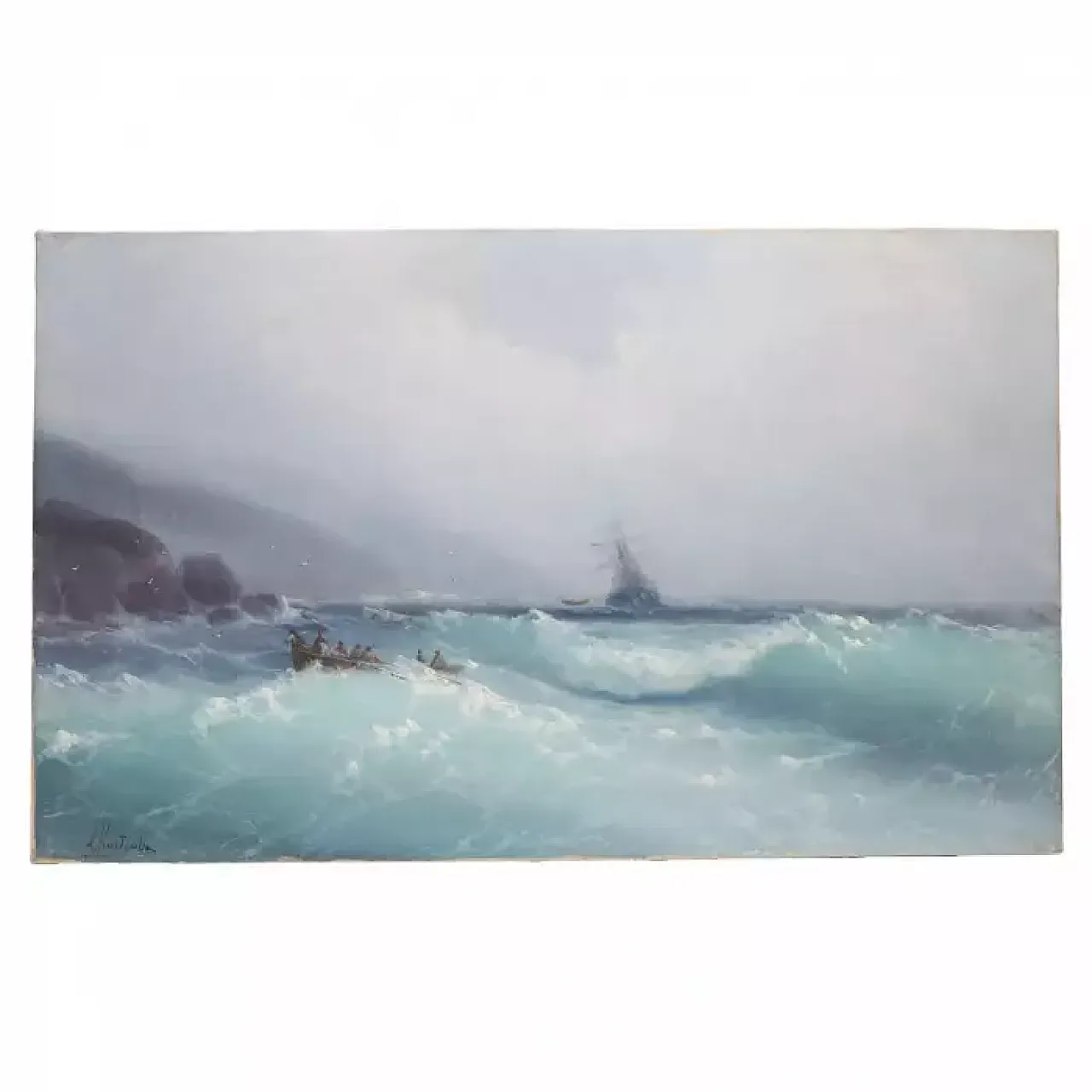 Marinism, Stormy Sea, by Kharlampiy Dmitrievich Kostandi, 20th century 2