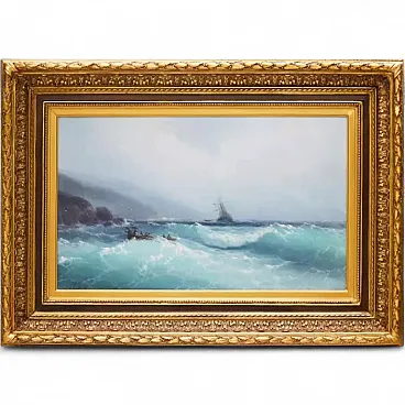 Marinismo, mare in tempesta, di Kharlampiy Dmitrievich Kostandi, '900