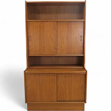 Danish teak bookcase with storage unit and shelf, 1960s
