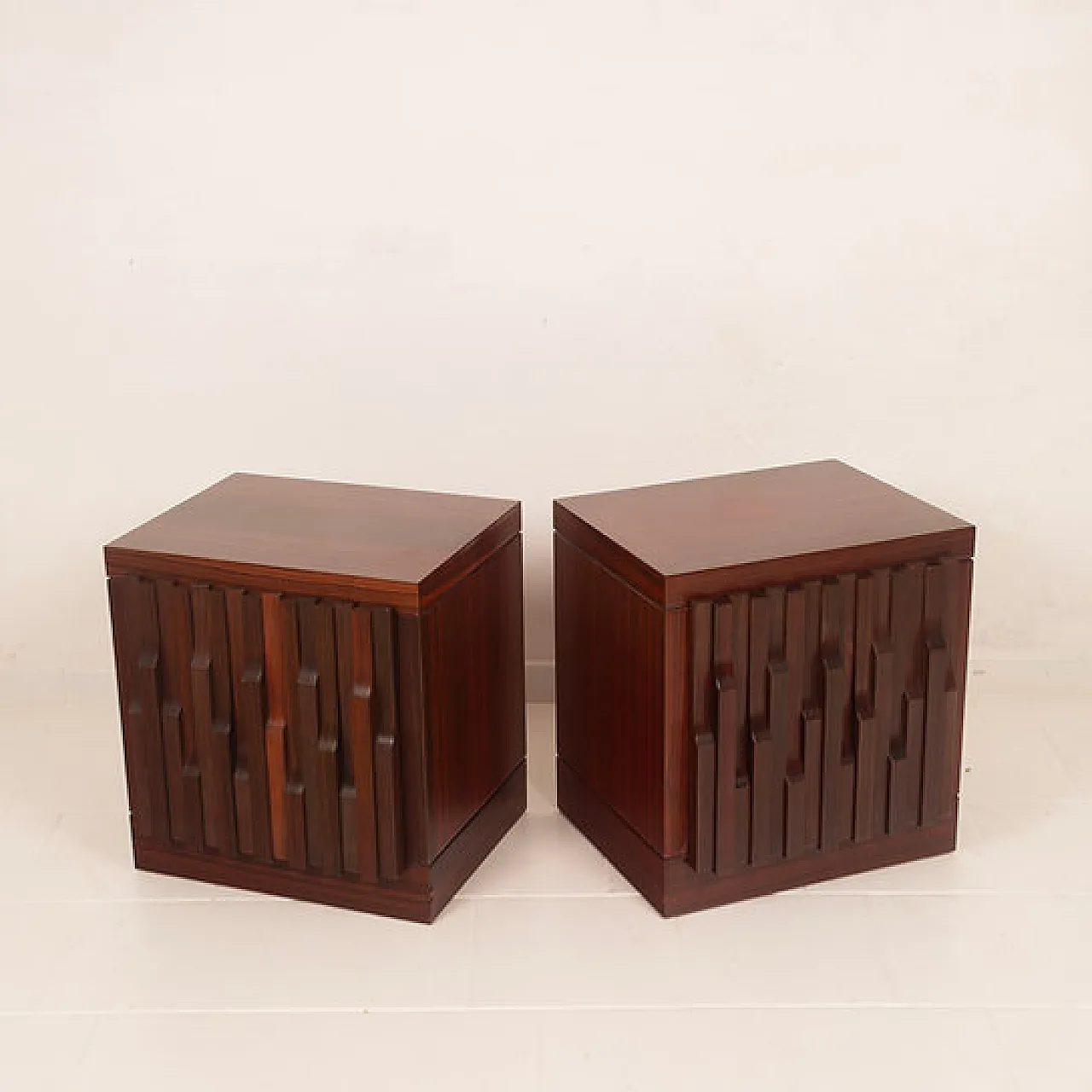Pair of Nightstands by Luciano Frigerio  for Frigerio di Desio, 1970s 6
