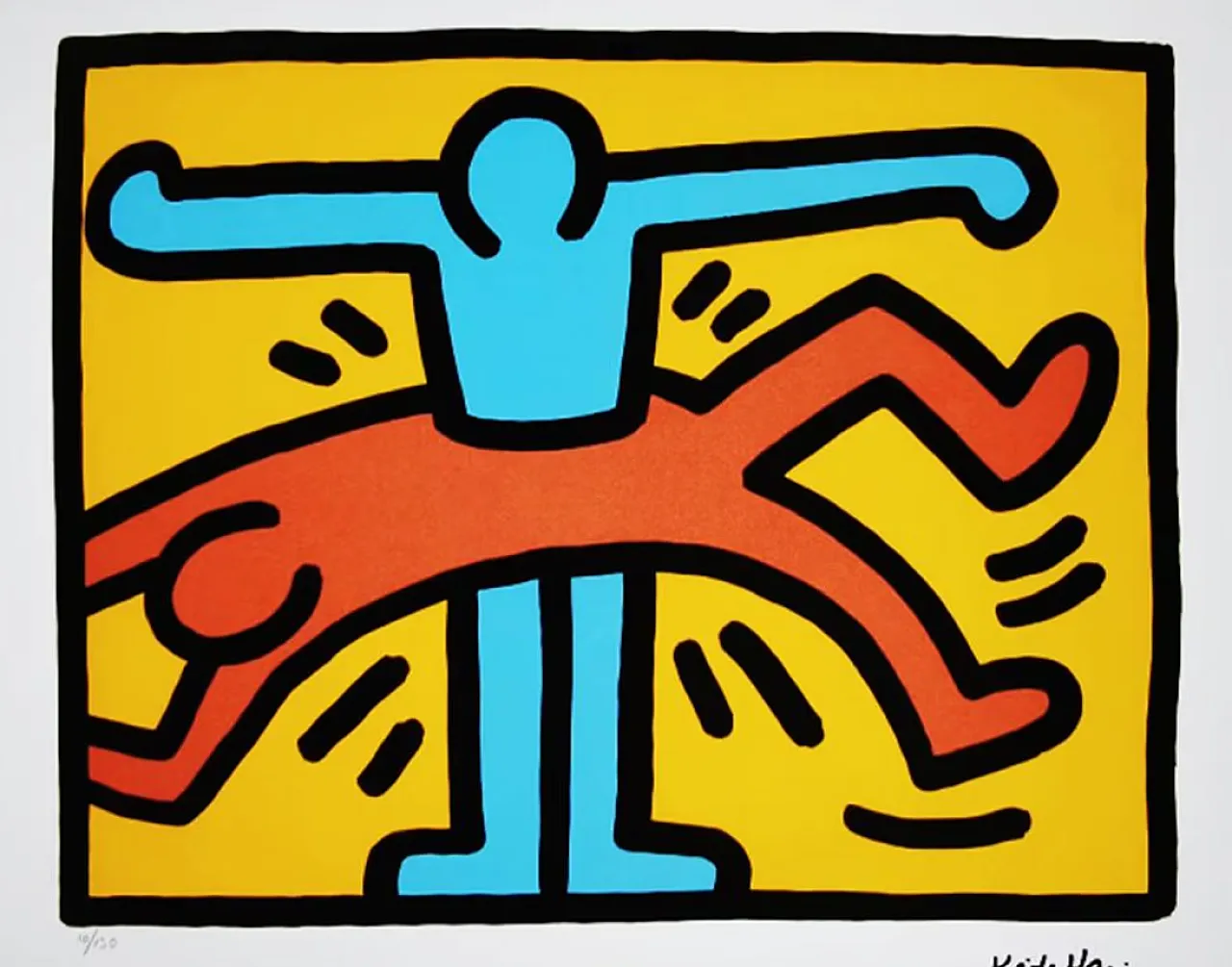 Keith Haring, litografia in edizione limitata, anni '90 2
